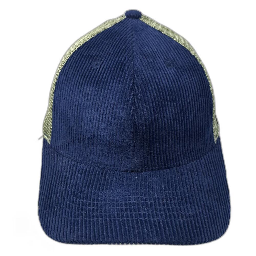 Spacecraft Trucker Hat Blue Green One Size Corduroy Mesh Topo Map Snapback